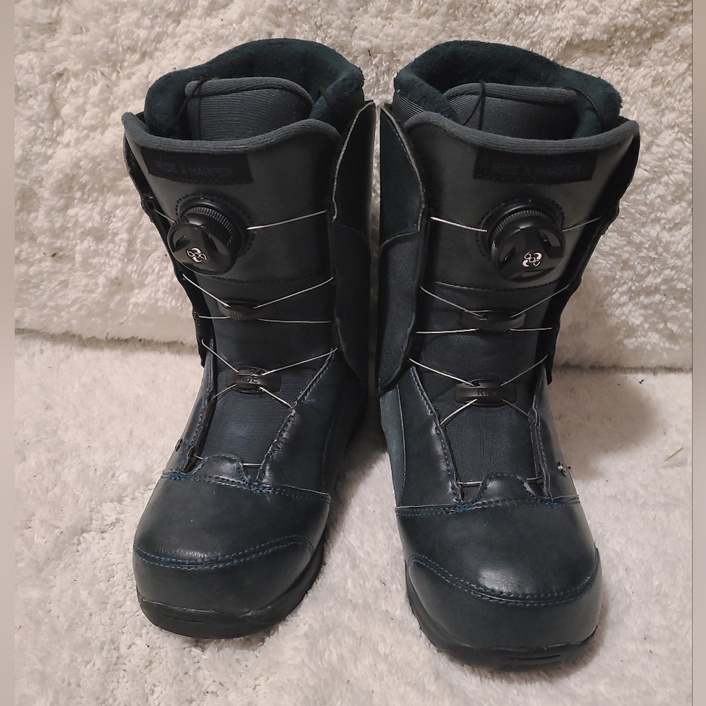 Ride x Harper Teal Womans Snowboard Boots (Size 7.5) w/ Boa